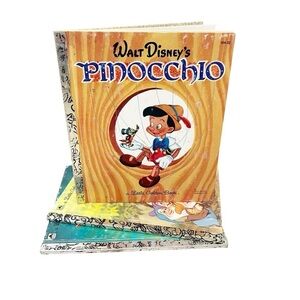 Lot of Little Golden Books Pinocchio Peter Pan & Snow White and the Seven Dwarfs